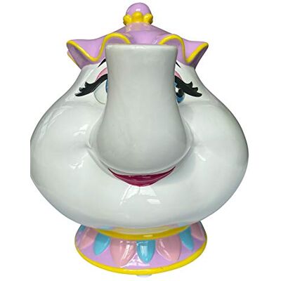 HÔMADICT LYO sparbössa Walt Disney Beauty and the Beast Madame Samovar keramik 675DIS001 vit rosa och gul, en storlek HÔMADICT LYO sparbössa Walt Disney Beauty and the Beast Madame Samovar keramik 675DIS001 vit rosa och gul, en storlek