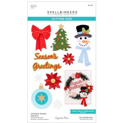 Spellbinders julkrans tillägg etsade matriser av Suzanne Hue, metall Spellbinders julkrans tillägg etsade matriser av Suzanne Hue, metall