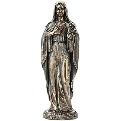 Veronese Design 20,3 cm hög imakulerat hjärta av Mary kallgjuten brons harts skulptur religiös statyett andliga samlarobjekt Veronese Design 20,3 cm hög imakulerat hjärta av Mary kallgjuten brons harts skulptur religiös statyett andliga samlarobjekt