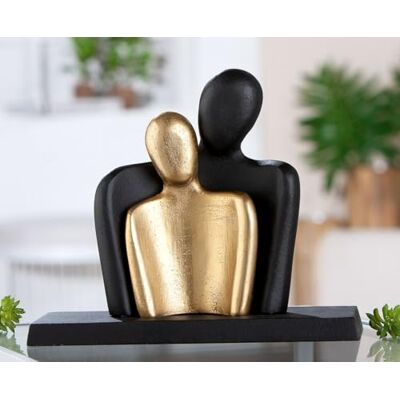 GILDE Skulptur Couple, aluminium, svart, matt, parmotiv, H: 19,5 cm, B: 23 cm, D: 8 cm – dekoration, konst, gåva, vardagsrum GILDE Skulptur Couple, aluminium, svart, matt, parmotiv, H: 19,5 cm, B: 23 cm, D: 8 cm – dekoration, konst, gåva, vardagsrum