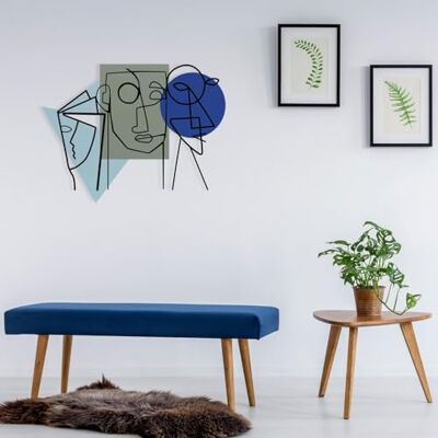 Wallity Snygg dekorativ metallväggtillbehör, 70 x 53 cm Hållbar 1,20 mm metall och 3 mm trä Perfekt för modern heminredning och unik väggkonst Wallity Snygg dekorativ metallväggtillbehör, 70 x 53 cm Hållbar 1,20 mm metall och 3 mm trä Perfekt för modern heminredning och unik väggkonst