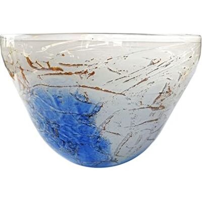 Jozefina Handgjord Glas Salladsskål - Unikt Konstnärligt Design - 32,5cm Jozefina Handgjord Glas Salladsskål - Unikt Konstnärligt Design - 32,5cm