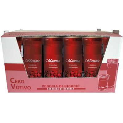 Cereria Di Giorgio 30-pack Votive Ceres Röd Färg Modell P50 Med "För Mamma" Livslängd 55 timmar Cereria Di Giorgio 30-pack Votive Ceres Röd Färg Modell P50 Med "För Mamma" Livslängd 55 timmar