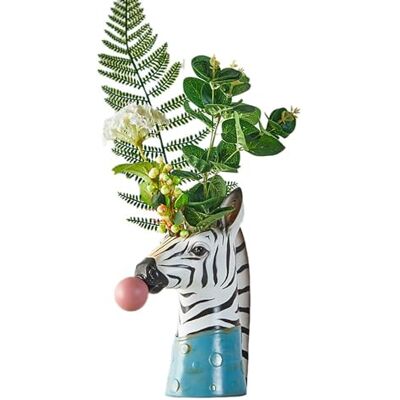 Gaolinci Blåsande bubbla konst vas, djur ansikte vas, modern heminredning vas (inga växter) Zebra Gaolinci Blåsande bubbla konst vas, djur ansikte vas, modern heminredning vas (inga växter) Zebra