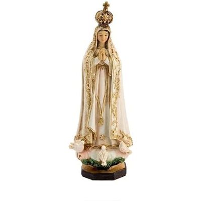 DRW Jungfru figur Fatima Handmålad harts 13 cm DRW Jungfru figur Fatima Handmålad harts 13 cm