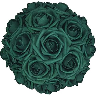 Alifst 50 st konstgjorda blommor, Real Touch konstgjorda skumrosor dekoration gör-det-själv för bröllop brudtärna brudbukett bordsuppsatser fest (50, armégrön) Alifst 50 st konstgjorda blommor, Real Touch konstgjorda skumrosor dekoration gör-det-själv för bröllop brudtärna brudbukett bordsuppsatser fest (50, armégrön)