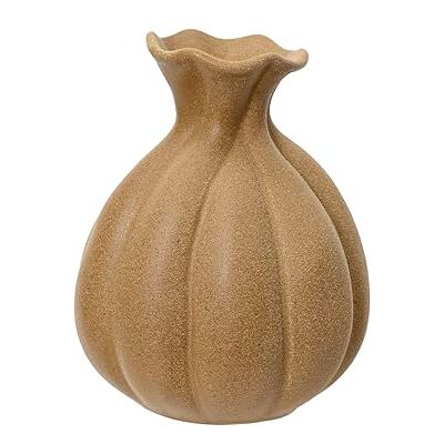 Decoris ljusbrun stengods vas – 14,3 cm diameter, 18,3 cm höjd, en storlek Decoris ljusbrun stengods vas – 14,3 cm diameter, 18,3 cm höjd, en storlek