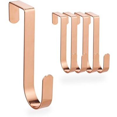 Relaxdays Set med 5 dörrkrokar - Metall, 12cm, Rosa - Spara plats Relaxdays Set med 5 dörrkrokar - Metall, 12cm, Rosa - Spara plats