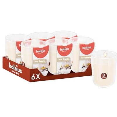 bolsius True Scents vanilj elfenben set med 6 doftljus 8 x 7 cm brinntid: 25 timmar med naturliga extrakt naturligt växtvax utan palmolja bolsius True Scents vanilj elfenben set med 6 doftljus 8 x 7 cm brinntid: 25 timmar med naturliga extrakt naturligt växtvax utan palmolja