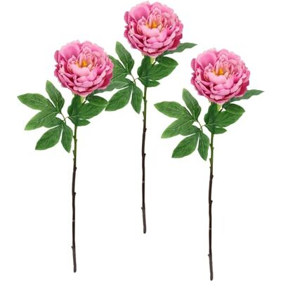 Flair Flower Konstgjord blomma peoni bondros pioner gren enkel blomma stjälkblomma blommablommor växt för konstgjorda blommor buketter och buketter blomsterarrangemang dekorativ blomma, set om 3, rosa Flair Flower Konstgjord blomma peoni bondros pioner gren enkel blomma stjälkblomma blommablommor växt för konstgjorda blommor buketter och buketter blomsterarrangemang dekorativ blomma, set om 3, rosa