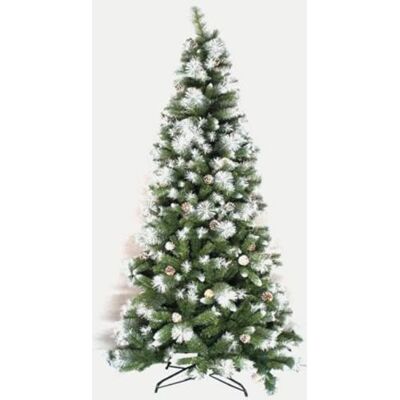 OFITURIA Naturlig grön julgran med snö och slips 210cms, snöig julgran, Julbelysning tillval, Julgran dekoration till din smak, Christmas Tree 729 Grenar OFITURIA Naturlig grön julgran med snö och slips 210cms, snöig julgran, Julbelysning tillval, Julgran dekoration till din smak, Christmas Tree 729 Grenar