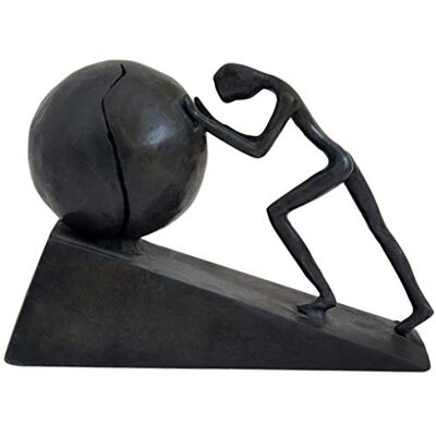 Briskfeel Man med sfär järnstaty metall skulptur sportsman konst metall prydnad statyett hem och kontor dekor (B2 stark) Briskfeel Man med sfär järnstaty metall skulptur sportsman konst metall prydnad statyett hem och kontor dekor (B2 stark)