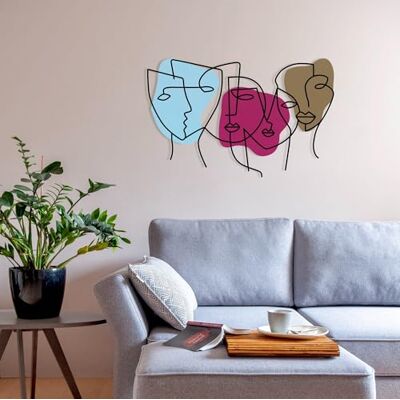 Wallity Snygg dekorativ metallväggtillbehör, 69 x 44 cm Hållbar 1,20 mm metall och 3 mm trä Perfekt för modern heminredning och unik väggkonst Wallity Snygg dekorativ metallväggtillbehör, 69 x 44 cm Hållbar 1,20 mm metall och 3 mm trä Perfekt för modern heminredning och unik väggkonst