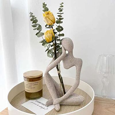Dnoifne Tänkarstatyer och skulpturer, sandsten harts tänkare staty ornament, abstrakt stil skulpturer, inflyttningspresenter, inflyttningsdekorationer, vardagsrum matbord dekorationer (höger, liten) Dnoifne Tänkarstatyer och skulpturer, sandsten harts tänkare staty ornament, abstrakt stil skulpturer, inflyttningspresenter, inflyttningsdekorationer, vardagsrum matbord dekorationer (höger, liten)