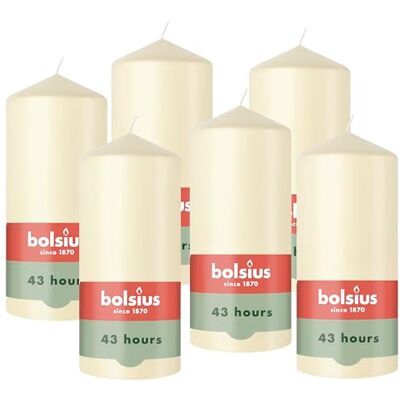bolsius – Essentials – mjukt pelarljus – elfenben – 13 cm – dekorativa ljus – innehåller naturligt växtbaserat vax – utan palmolja bolsius – Essentials – mjukt pelarljus – elfenben – 13 cm – dekorativa ljus – innehåller naturligt växtbaserat vax – utan palmolja