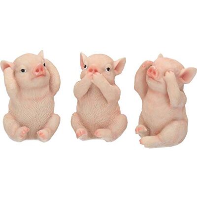 Nemesis Now Three Wise Pigs statyett 11 cm rosa Nemesis Now Three Wise Pigs statyett 11 cm rosa