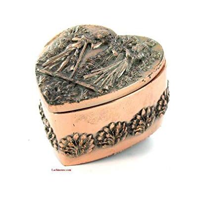 lachineuse Hjärtlåda 8 x 7,5 x 5 cm antik egyptisk dekoration egyptisk smyckeskrin, nycklar, klocka alla hjärtans dag, kärlek dekorationsidé för förvaring urna metallfärg lachineuse Hjärtlåda 8 x 7,5 x 5 cm antik egyptisk dekoration egyptisk smyckeskrin, nycklar, klocka alla hjärtans dag, kärlek dekorationsidé för förvaring urna metallfärg