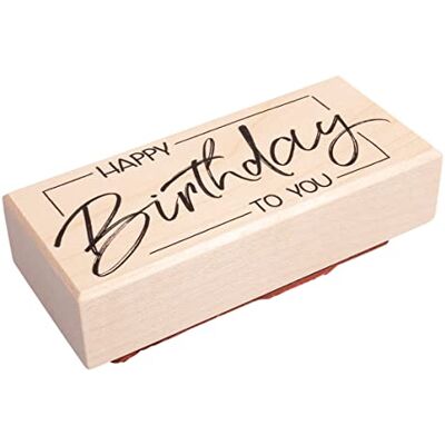 Rayher Stämpel "Happy Birthday to you", 4 x 9 cm, 29245000 Rayher Stämpel "Happy Birthday to you", 4 x 9 cm, 29245000