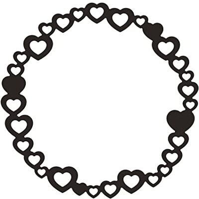 Creative Vaessen kreativt hantverk skärtärning, krans med hjärtan, gör intrikata mönster för scrapbooking, korttillverkning och andra pappersarbetsprojekt, silver, 8,5 x 8,5 cm Creative Vaessen kreativt hantverk skärtärning, krans med hjärtan, gör intrikata mönster för scrapbooking, korttillverkning och andra pappersarbetsprojekt, silver, 8,5 x 8,5 cm