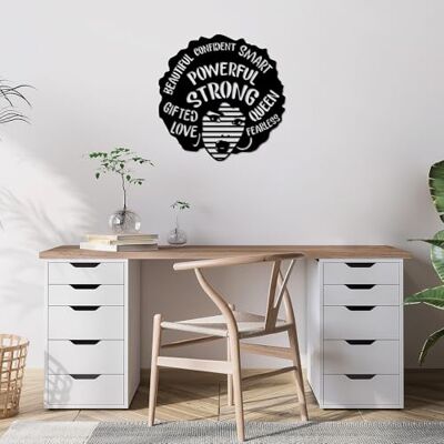 Wallity Snygg svart dekorativ metallväggtillbehör, 70 x 70 cm 100% metall, 1,5 mm tjocklek perfekt för modern heminredning och unik väggkonst Wallity Snygg svart dekorativ metallväggtillbehör, 70 x 70 cm 100% metall, 1,5 mm tjocklek perfekt för modern heminredning och unik väggkonst