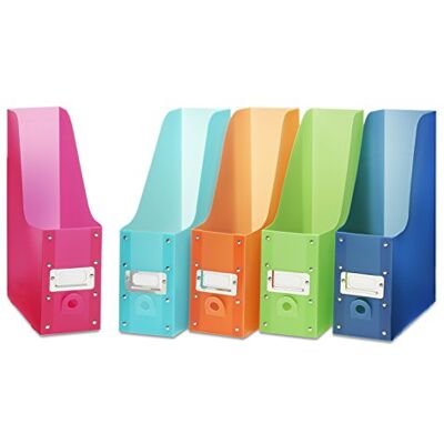 Whitmor Magazine Organizers, set med 5, flerfärgad Whitmor Magazine Organizers, set med 5, flerfärgad