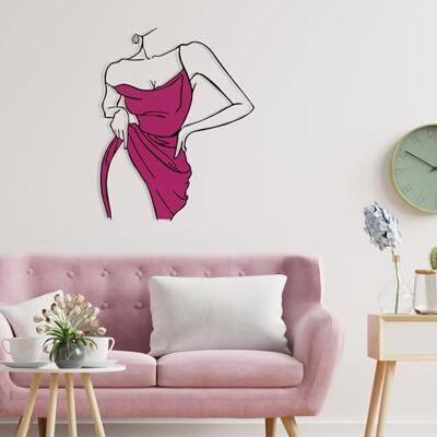 Wallity Snygg dekorativ metallväggtillbehör, 56 x 70 cm Hållbar 1,20 mm metall och 3 mm trä Perfekt för modern heminredning och unik väggkonst Wallity Snygg dekorativ metallväggtillbehör, 56 x 70 cm Hållbar 1,20 mm metall och 3 mm trä Perfekt för modern heminredning och unik väggkonst