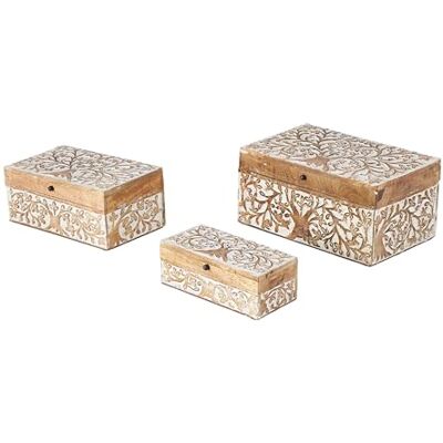 Deco 79 box, brun/vit Deco 79 box, brun/vit