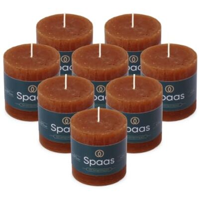 Spaas 8x Rustikt pelarljus 70/70 mm 25 timmar, Bordeaux Spaas 8x Rustikt pelarljus 70/70 mm 25 timmar, Bordeaux