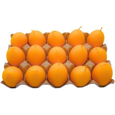 Dekohelden24 Dekohjälte24 påskäggljus i set om 15 påskljus som påskägg, unifärger gul, storlek H/Ø 6,5 x 4 cm, 15-pack Dekohelden24 Dekohjälte24 påskäggljus i set om 15 påskljus som påskägg, unifärger gul, storlek H/Ø 6,5 x 4 cm, 15-pack