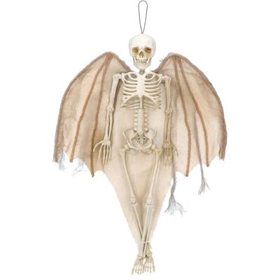 Boland 73202 – Hängande skräck dekoration, skelettängel, 40 cm, festdekoration för temafest och halloween, hängande dekoration Boland 73202 – Hängande skräck dekoration, skelettängel, 40 cm, festdekoration för temafest och halloween, hängande dekoration