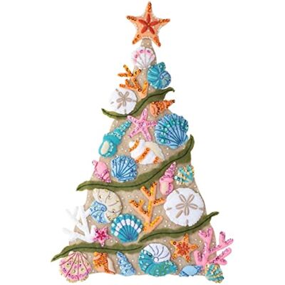 Bucilla Filt Wall Hanging Applique Kit-Coastal Christmas Bucilla Filt Wall Hanging Applique Kit-Coastal Christmas