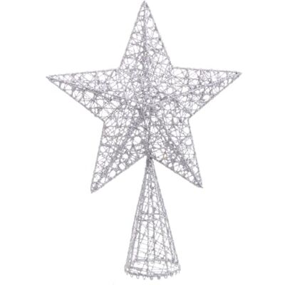 BigBuy Christmas Julstjärna Silver Metall 20 x 6 x 28 cm BigBuy Christmas Julstjärna Silver Metall 20 x 6 x 28 cm