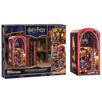Revell Tiny Adventures Tiny Adventures – Harry Potter Hogwarts Express Book Nook – med LED-belysning, 3D-miniatyr gör-det-själv trähantverk Revell Tiny Adventures Tiny Adventures – Harry Potter Hogwarts Express Book Nook – med LED-belysning, 3D-miniatyr gör-det-själv trähantverk