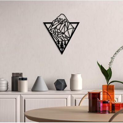 Wallity Snygg svart dekorativ metallväggtillbehör, 51 x 57 cm 100% metall, 1,5 mm tjocklek lätt och modern design för heminredning Wallity Snygg svart dekorativ metallväggtillbehör, 51 x 57 cm 100% metall, 1,5 mm tjocklek lätt och modern design för heminredning