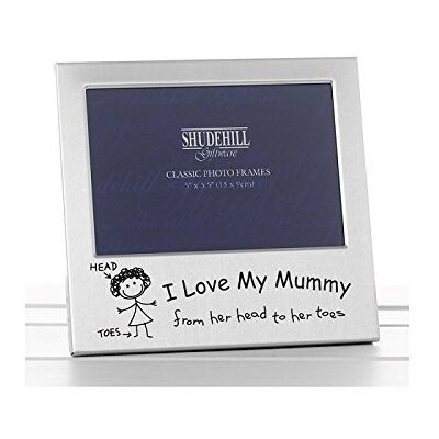 Shudehill Giftware Shudehill I Love My Mummy fotoram jul födelsedag mors dag present, silver, storlek 12,7 cm x 3,5 tum Shudehill Giftware Shudehill I Love My Mummy fotoram jul födelsedag mors dag present, silver, storlek 12,7 cm x 3,5 tum