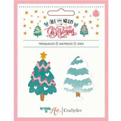 Craftelier Form av julgranar från samlingen "All You Need Is Christmas" Kompatibel med olika stansmaskiner Storlek Ungefärlig 4,07 x 5,15 cm (1,60" x 2,02") Craftelier Form av julgranar från samlingen "All You Need Is Christmas" Kompatibel med olika stansmaskiner Storlek Ungefärlig 4,07 x 5,15 cm (1,60" x 2,02")