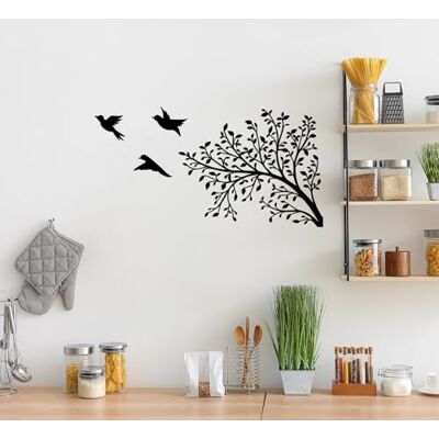 Wallity Snygg svart dekorativ metallväggtillbehör, 37 x 70 cm 100% metall, 1,5 mm tjocklek perfekt för modern heminredning och unik väggkonst Wallity Snygg svart dekorativ metallväggtillbehör, 37 x 70 cm 100% metall, 1,5 mm tjocklek perfekt för modern heminredning och unik väggkonst