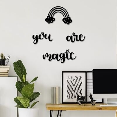 Wallity Snygg svart dekorativ metallväggtillbehörsset (4 stycken) 100% metall, 1,5 mm tjock Perfekt för heminredning och moderna interiörer, lätt och hållbar Wallity Snygg svart dekorativ metallväggtillbehörsset (4 stycken) 100% metall, 1,5 mm tjock Perfekt för heminredning och moderna interiörer, lätt och hållbar