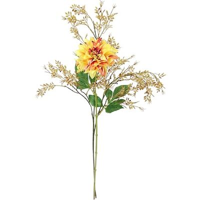 Flair Flower Konstgjorda blommor set dahlia med dekorativ gren 62 cm hög konstgjord blomma arrangemang bedrägligt äkta sidenblommor höstblommor stjälkblommor enskilda blommor dekoration för vas bord vardagsrum Flair Flower Konstgjorda blommor set dahlia med dekorativ gren 62 cm hög konstgjord blomma arrangemang bedrägligt äkta sidenblommor höstblommor stjälkblommor enskilda blommor dekoration för vas bord vardagsrum