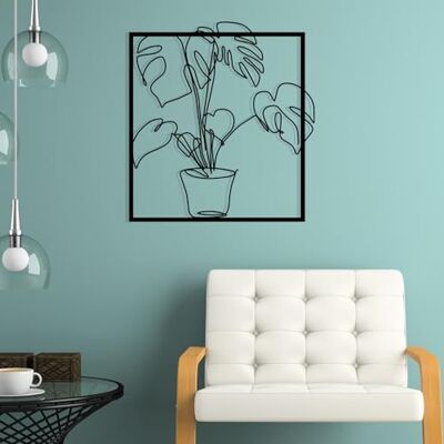 Wallity Snygg svart dekorativ metallväggtillbehör, 49 x 53 cm 100% metall, 1,2 mm tjocklek perfekt för modern heminredning och unik väggkonst Wallity Snygg svart dekorativ metallväggtillbehör, 49 x 53 cm 100% metall, 1,2 mm tjocklek perfekt för modern heminredning och unik väggkonst