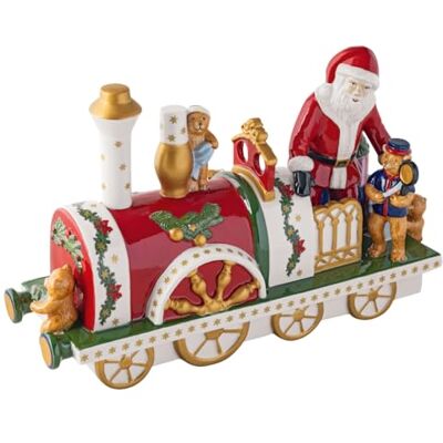 Villeroy & Boch Christmas Toy's Memory lokomotiv färgglatt, jul, juldekoration för inomhusbruk, figur för bord, hylla och fönsterbräda, dekorativ figur, vinterdekoration, porslin Villeroy & Boch Christmas Toy's Memory lokomotiv färgglatt, jul, juldekoration för inomhusbruk, figur för bord, hylla och fönsterbräda, dekorativ figur, vinterdekoration, porslin