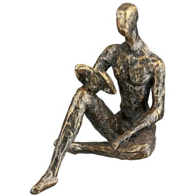 GILDE Skulptur Reading av syntetisk harts – bronsfärgad – antik finish – bokmotiv – höjd 14 cm x bredd 10 cm – dekoration GILDE Skulptur Reading av syntetisk harts – bronsfärgad – antik finish – bokmotiv – höjd 14 cm x bredd 10 cm – dekoration