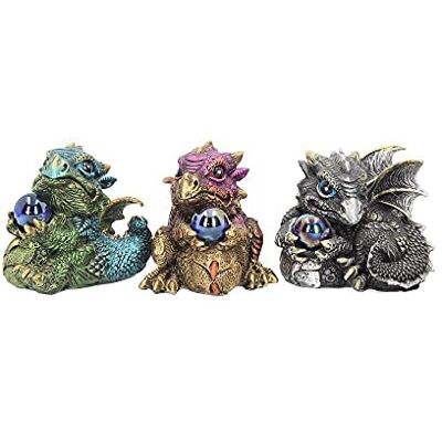 Nemesis Now Dragons presentuppsättning med 3 7 cm figur, harts, flerfärgad, en storlek Nemesis Now Dragons presentuppsättning med 3 7 cm figur, harts, flerfärgad, en storlek