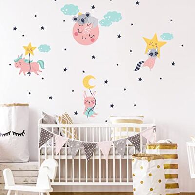 Ambiance Sticker col-SAND_A331 Väggklistermärken för Barn, Flerfärgad, 60 x 90 cm Ambiance Sticker col-SAND_A331 Väggklistermärken för Barn, Flerfärgad, 60 x 90 cm