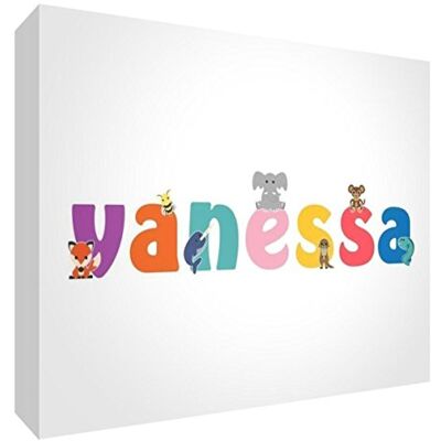 Little Helper LHV-VANESSA-A5BLK-15IT Dekorativ panel Spädbarn/doppresentidé, Anpassningsbar design med flicknamn Vanessa, Multifärg, 14.8 x 21 x 2 cm Little Helper LHV-VANESSA-A5BLK-15IT Dekorativ panel Spädbarn/doppresentidé, Anpassningsbar design med flicknamn Vanessa, Multifärg, 14.8 x 21 x 2 cm