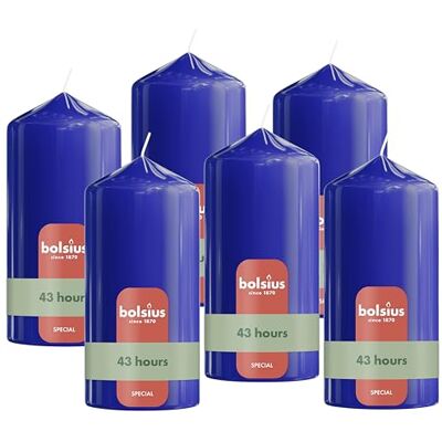 bolsius – slätt blockljus – koboltblå – 13 cm – 6 stycken – dekorativa ljus – innehåller naturligt växtvax – utan palmolja bolsius – slätt blockljus – koboltblå – 13 cm – 6 stycken – dekorativa ljus – innehåller naturligt växtvax – utan palmolja