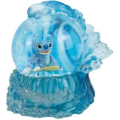 Enesco Disney Showcase Lilo and Stitch Surfing a Wave Waterball Waterglobe, 15 cm, blå Enesco Disney Showcase Lilo and Stitch Surfing a Wave Waterball Waterglobe, 15 cm, blå