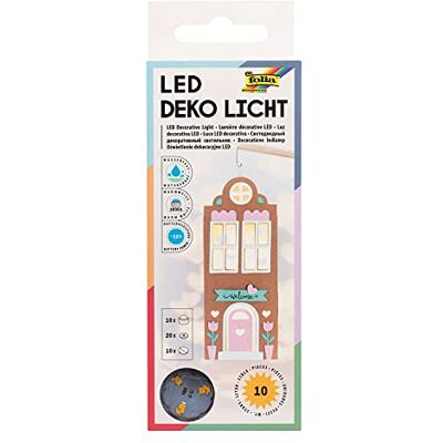 folia 983 – Deko LED-ljus, 10 stycken, varmt vitt ljus, perfekt som värmeljussats, för lykta, vindljus folia 983 – Deko LED-ljus, 10 stycken, varmt vitt ljus, perfekt som värmeljussats, för lykta, vindljus
