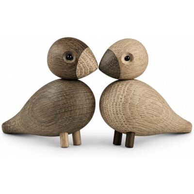 Kay Bojesen Lovebirds 1 par figurer 9 cm sångfåglar dekoration, trä Kay Bojesen Lovebirds 1 par figurer 9 cm sångfåglar dekoration, trä