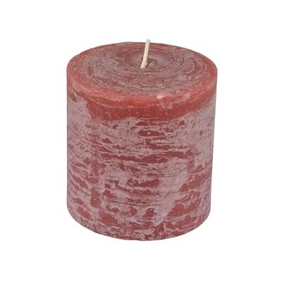 Homéa , Pelarljus D10 x H10 cm rustik rosa färg Homéa , Pelarljus D10 x H10 cm rustik rosa färg